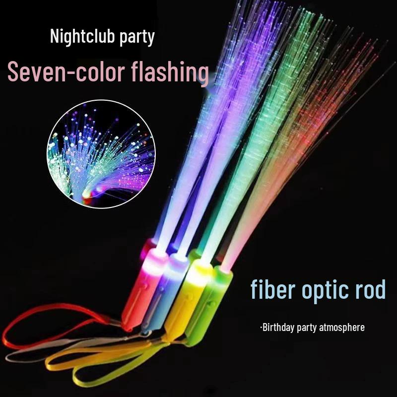 Fiber Optic LED Glow Stick - Festival Party & Wedding Light-Up Prop
