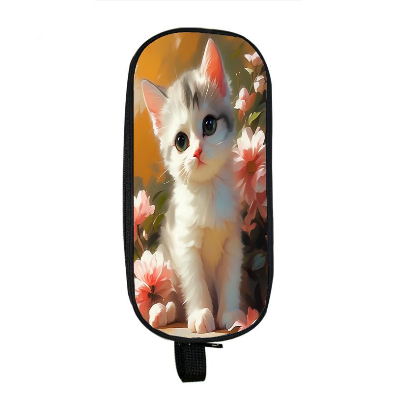 Capybara Cat Dog Pencil Cases Horse Tiger Panda Pencil Bag Wolf Pouch Holder Box for Girls Office Student Stationery Organizer School Supplies