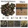 50pcs Hot Shoes Clothes Mini Ultra-small  Bags Accessories Diy Dolls Buckles Metal Eyelet Buttons Belt Buckle