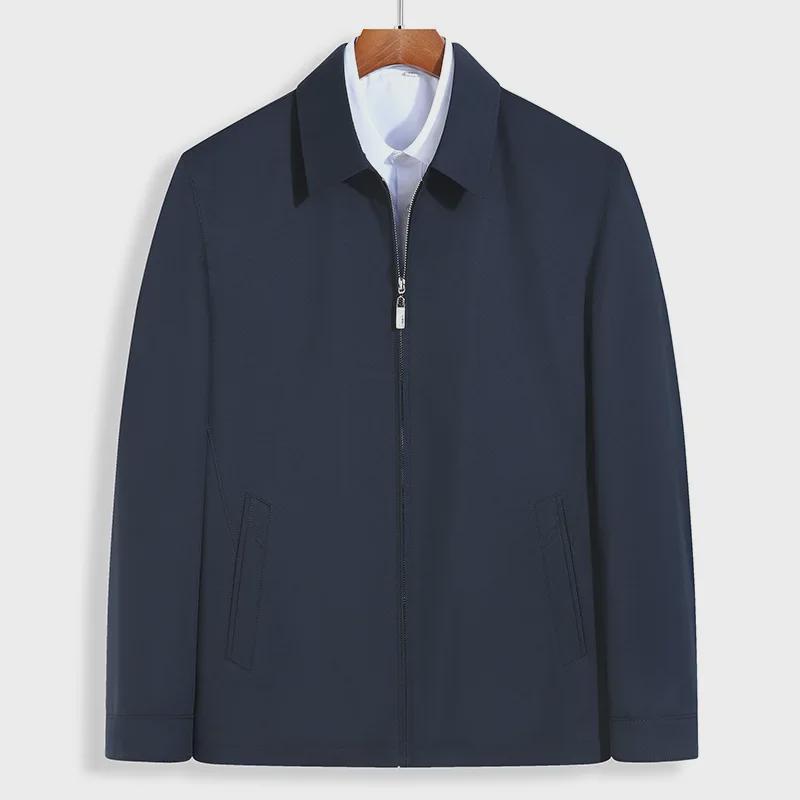 Kurtka męska casualowa w średnim wieku w dużym rozmiarze - płaszcz z dużymi klapami dla osób dużych i wysokich