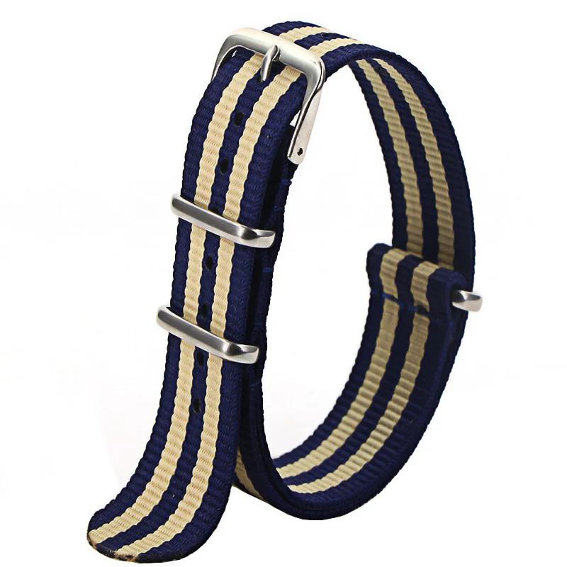 Sport Nylon Watch Band for Women&Men Watch Strap 18mm 20mm 22mm Army Sport Strap Fabric Nylon Watchband Buckle Belt