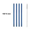 Fruit Juice Straws Mini 160mm Short Rainbow Stainless Steel Metal Straws Straight Bend Reusable Drinking Small 4Straw 1prush