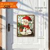 Wall Hanging Festive Art Colorful Acrylic Suncatcher, Stained Glass Style Christmas Ornaments, Santa Claus Cute Cat Ornaments Snowman Pattern