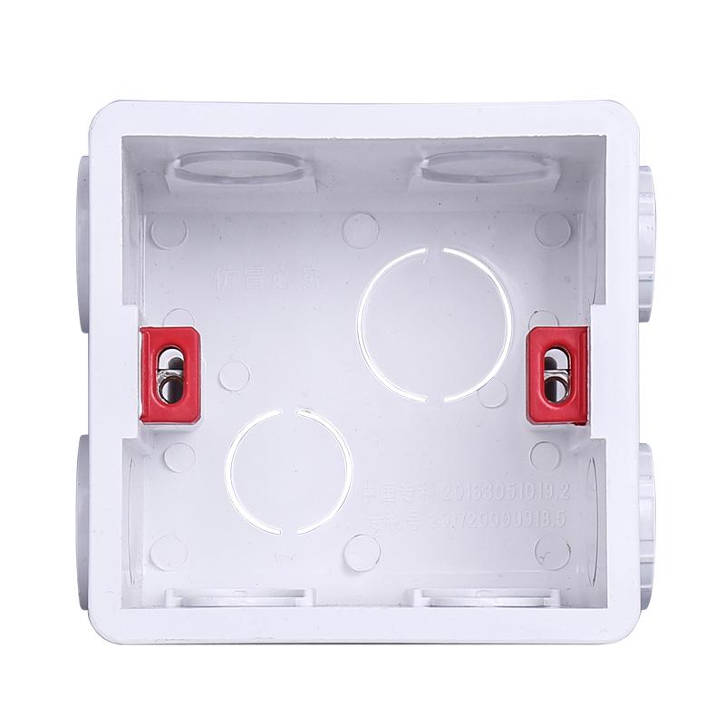 Wall Plate Adjustable Internal Cassette Mounting Wifi Touch Switch Usb Socket Box White Plastic Materials For 86 Type Standard