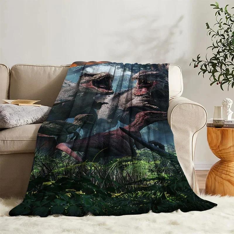 Fluffy Blanket  J-Jurassic Park Bed Sofa Camp Nap Bedroom Decor Bedspread Soft Fleece Home Textile Birthday Wedding Gift Blanket
