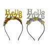Sparkling New Year Headband Hello 2026 Glitters Hairhoop For Holiday Celebration Parties Carnivals Costume Accessories