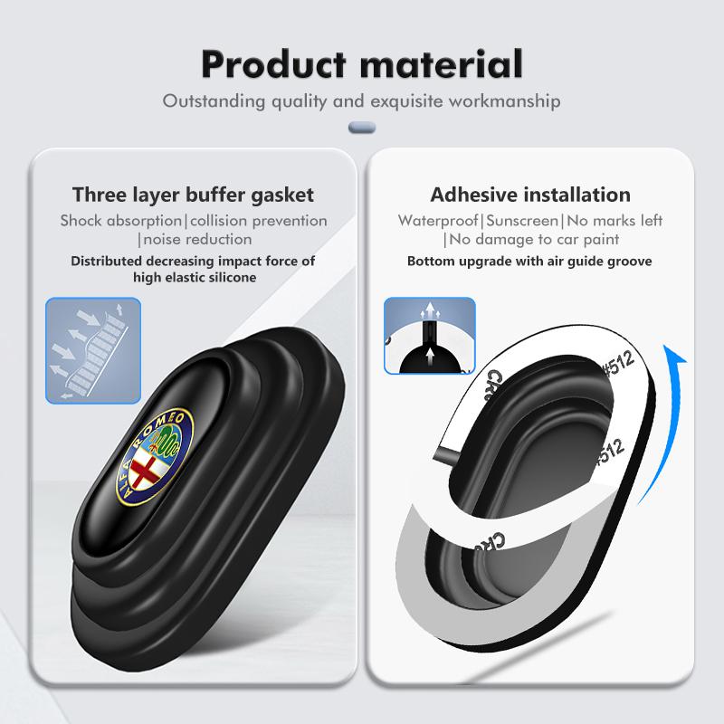 Car Trunk Sound Insulation Pad Auto Door Shock Absorbing Anti-collision Cushion Sticker For Alfa Romeo 159 Giulietta 156 147