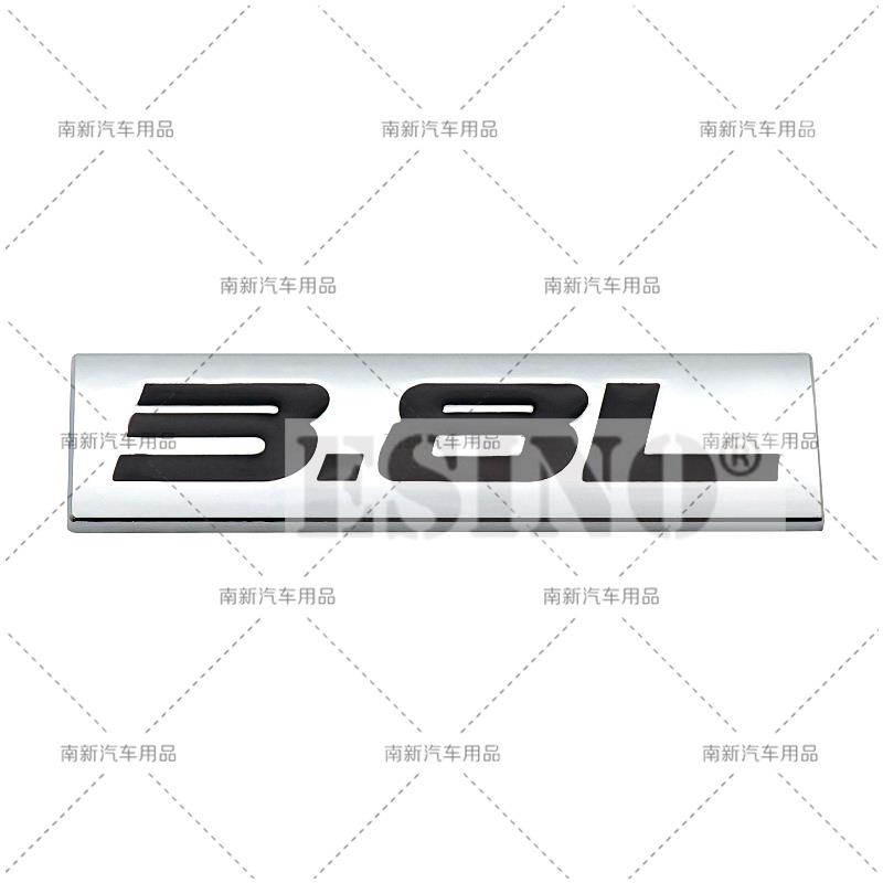 Styling Auto Emblema Adesivo 3D Metallo Cromo Lega di Zinco 3.0L 3.2L 3.5L 3.6L 3.7L 3.8L Accessorio Badge per Carrozzeria, Cofano, Parafango