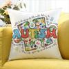 For Accept Support Love Autism Pride Symbol Rainbow World Various Sizes Square Pillow Case For Car Home Bedchamber Decor