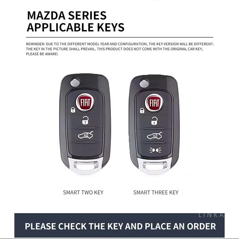 Leather Car Smart Remote Key Cover Case For FIAT Tipo Toro Nuovo Freedom 500X Doblo Argo Grazie Folding Key Protector Accessory