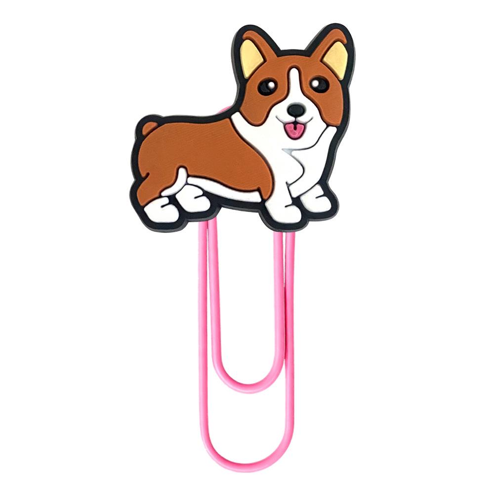 Dog-Shaped Cartoon Paperclip Bookmark - Creative DIY Office Supplies, Large and Colorful.
