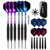 Darts Metal Tip Set 6 Aluminum Shaft Metal Dart Set Professional Darts Steel Tip Sets