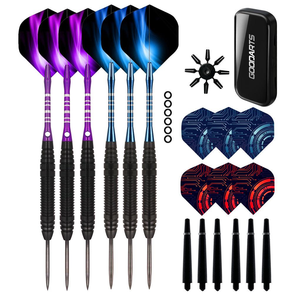 Darts Metal Tip Set 6 Aluminum Shaft Metal Dart Set Professional Darts Steel Tip Sets