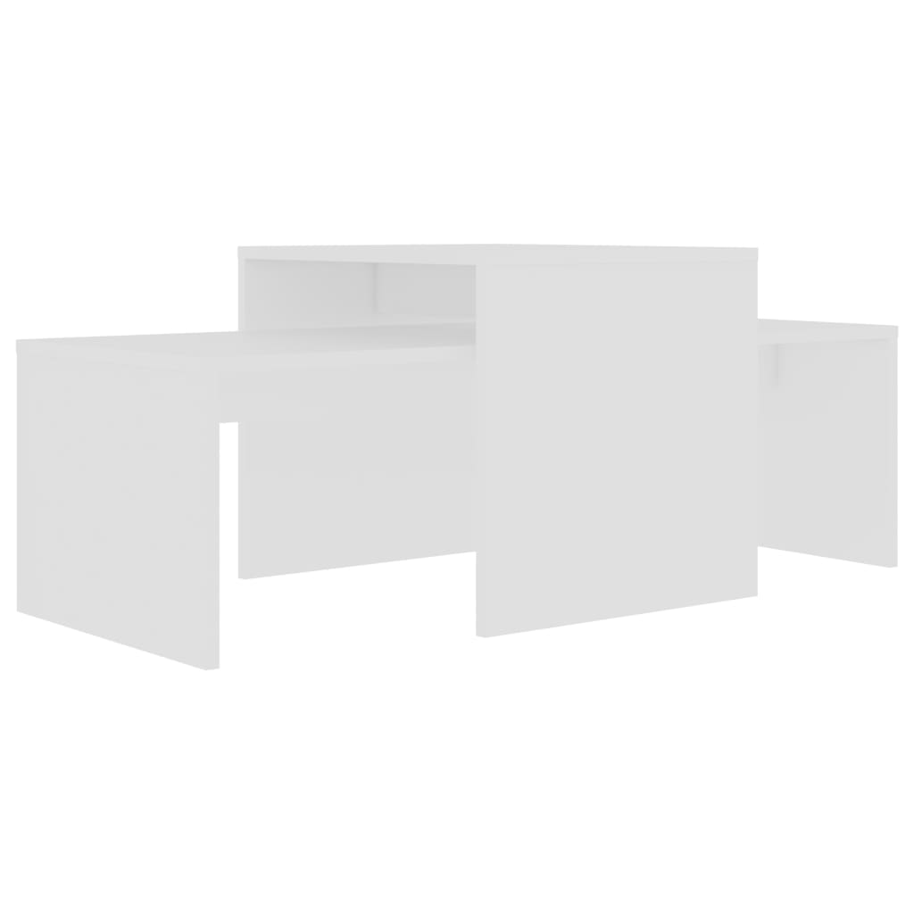 White Coffee Table Set 100 x 48 x 40 cm Particleboard