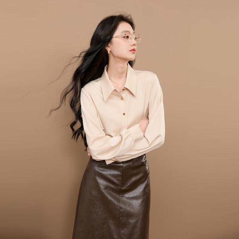SANCAL 2026 Spring Lapel Loose-Fit Blouse