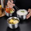 Dubbelväggiga Värmeisolerade Skålar Rostfritt Stål Soppa Ris Sallad Frukter   Instant Nudelskål Köksbordsservis Flera storlekar