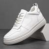 Height-increasing board shoes men's 8cm 2025 student little white shoes Korean version leather breathable casual shoes inner height-increasing sin