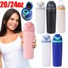 20/24oz Straw Insulated Tumbler Stainless Steel Sports Water Bottle Vacuum Thermal Insulated Mug for Outdoor Camping Sports