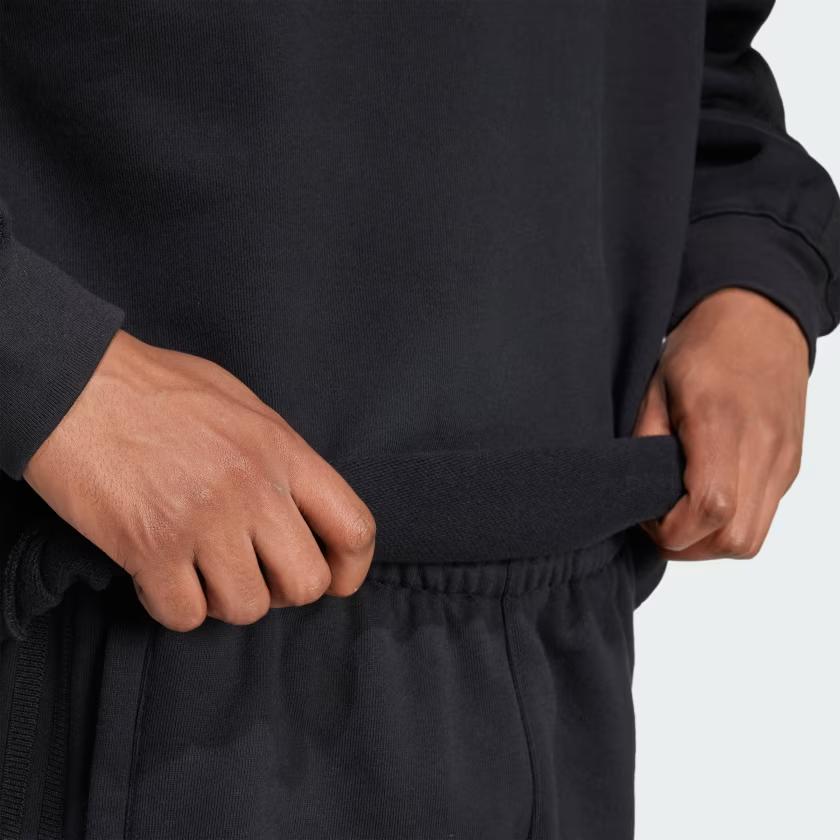 Adidas Field Issue Essentials Crew Sweatshirt Black Men Streetwear IW3489