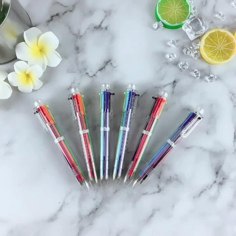 School Supplies Writing Pen 6 Colors Signature Pen Supplies Ballpoint Pen