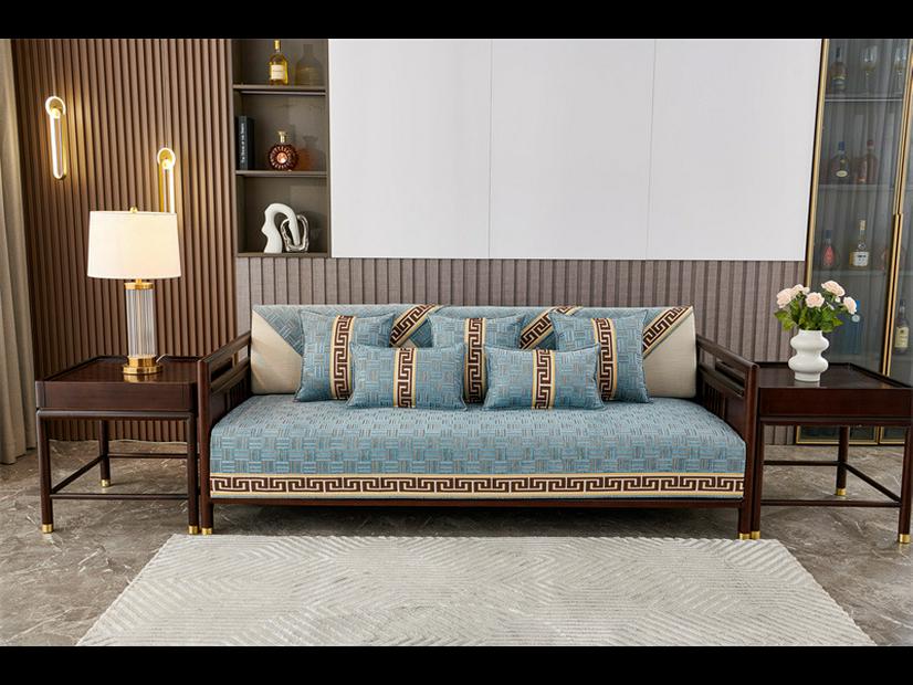 Husă de pernă pentru canapea din lemn masiv de chenille - anti-alunecare, pentru toate anotimpurile, stil chinezesc nou.