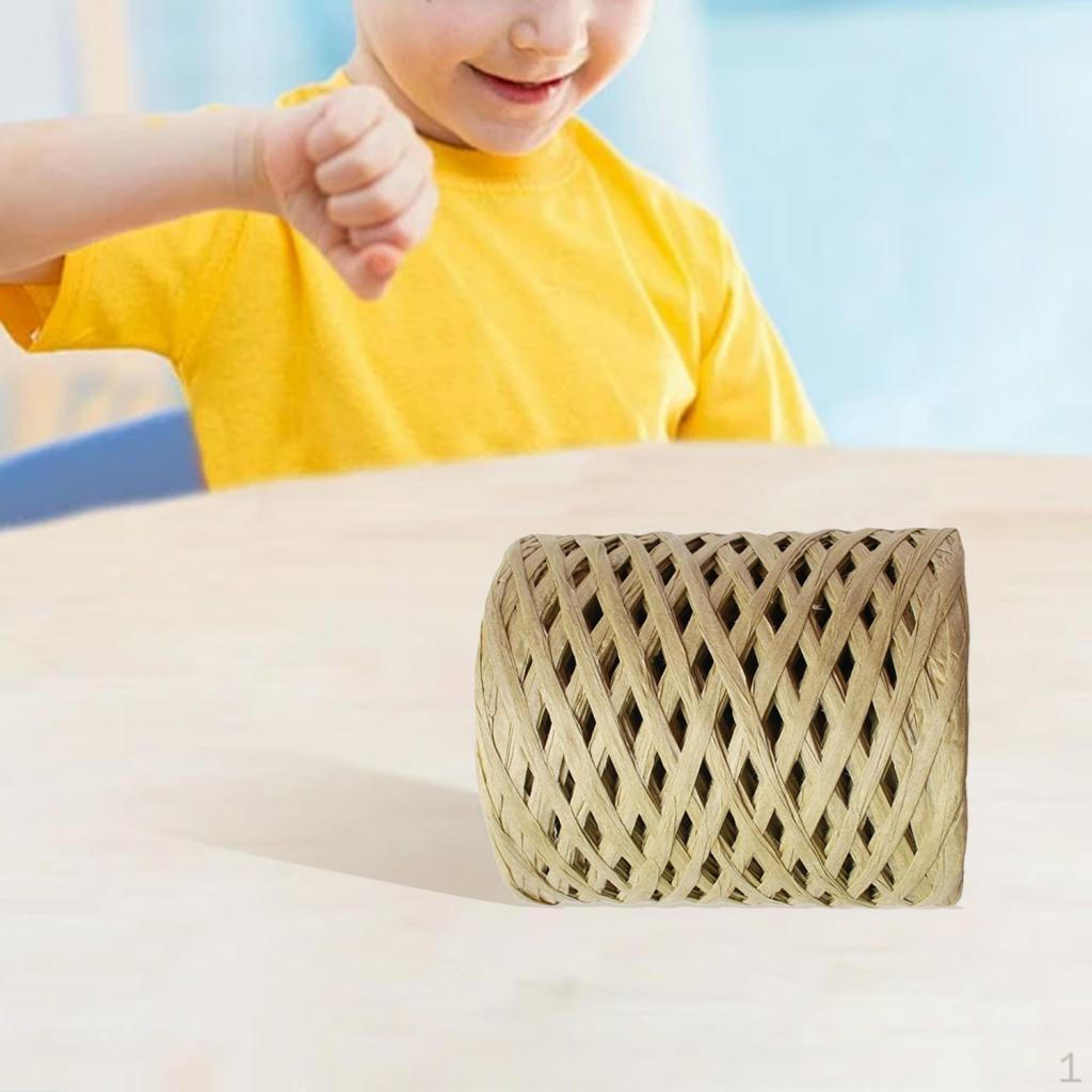 200M Raffia Twine Paper Rope for Craft Projects and Gift Wrapping