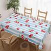 Cherry Pattern Rectangle Table Cloth for Table Decor Holiday Party Waterproof Reusable Tablecloth for Tables Kitchen Dining