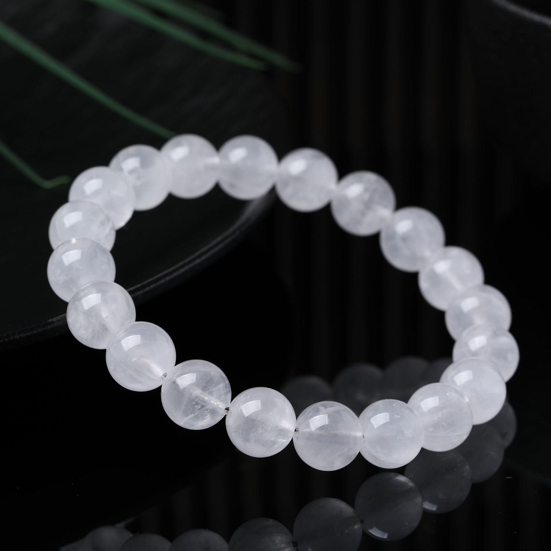 Natural White Ghost Crystal Bracelet - Loose Beads and Accessories 8mm (~23 beads)
