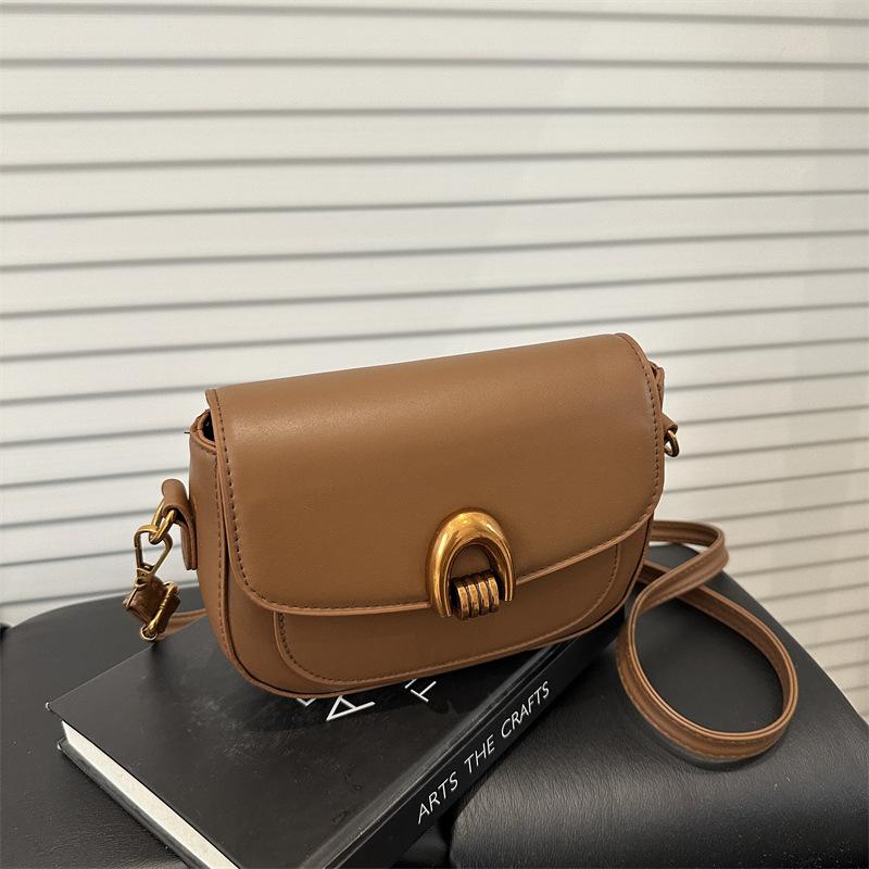 Retro niche underarm bag women's 2025 new trendy fashion Korean saddle bag simple personality shoulder messenger bag