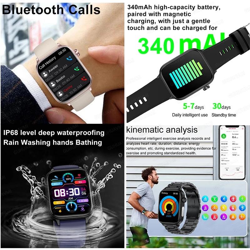 2025 Neue EKG+PPG Blutfett Harnsäure Gesundheits-Smartwatch Herren Herzfrequenz Blutdruck Bluetooth Anruf Smartwatch Damen