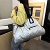 Women's Winter Pearlescent Travel and Fitness Bag - Large Capacity Handbag for Short Trips