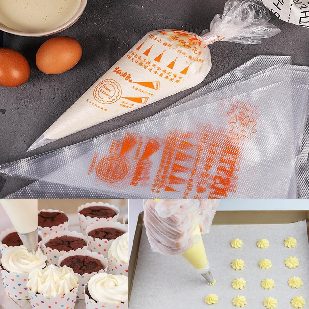 A Disposable Cream Bag Used for Decorating Cakes. Kitchen Utensils, 50/100/200/500 Pieces
