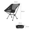 MOON LENCE Outdoor Camping Chair with Anti-Sagging Foot Caps, Foldable, Ultralight, Compact, Aluminum Alloy, Hiking Chair, with Storage Bag, 150kg Wei