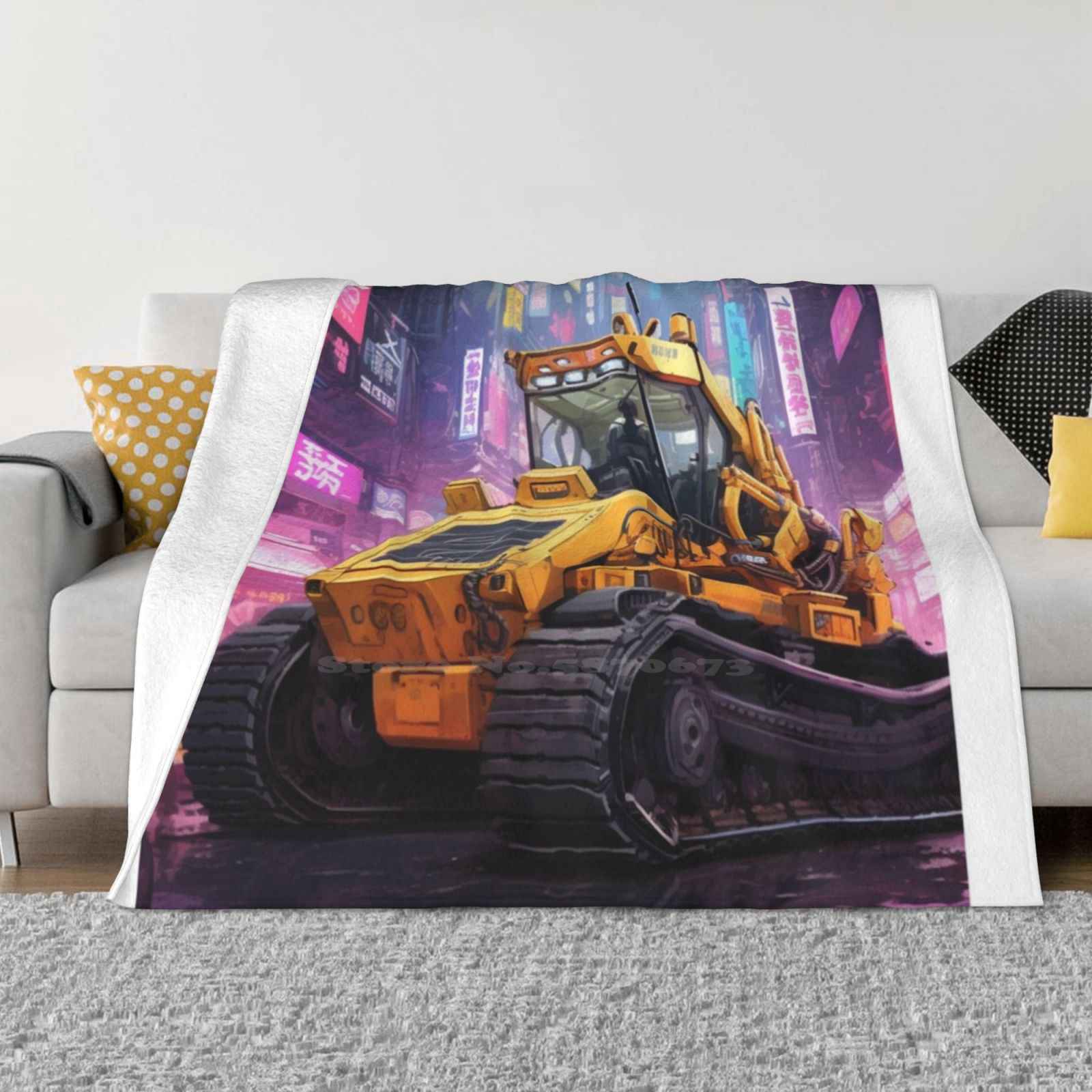 Killdozer Four Seasons Comfortable Warm Soft Blanket Killdozer Bulldozers Machine Work Nature 30x40in