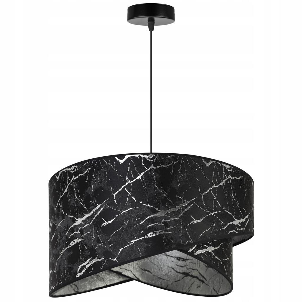 CEILING HANGING LAMP, SILVER MARBLE LAMPSHADE