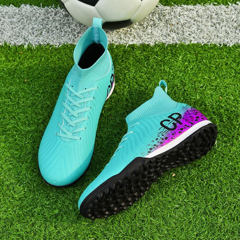 Teenagers Adults Plus Size High Top Short Nail Soccer Shoes Training Sports Shoes Children's Soccer Shoes
