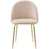 Fargo Gold Velvet Beige Velour Chair
