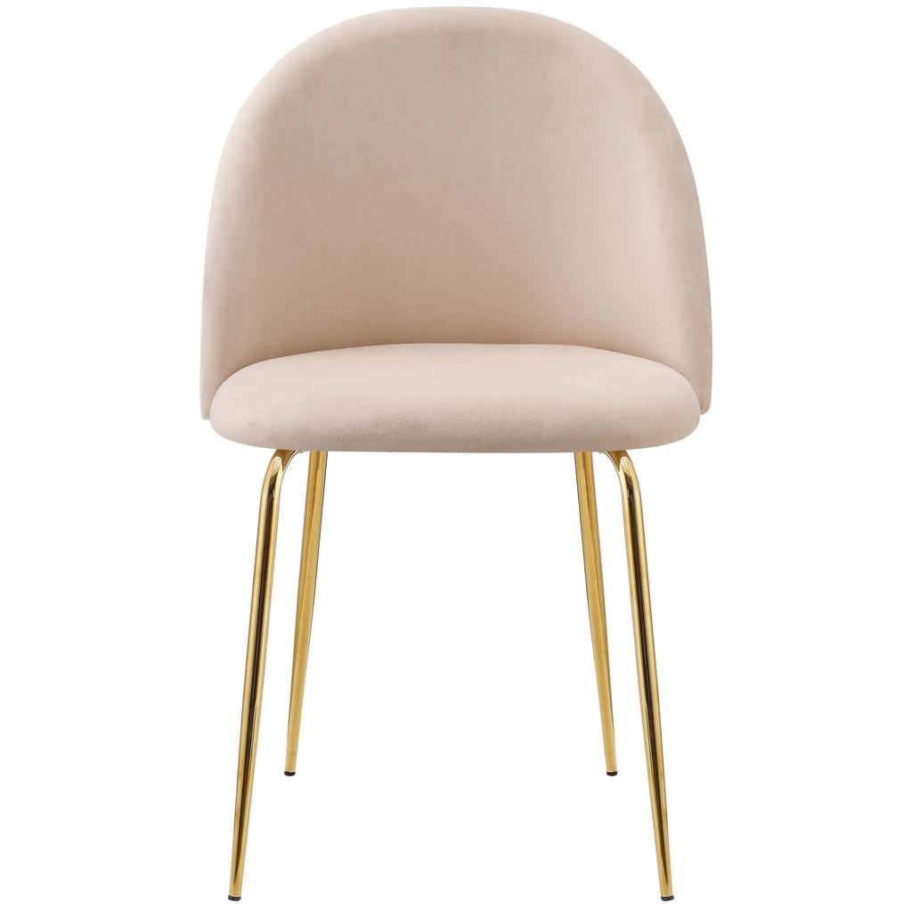 Fargo Gold Velvet Beige Velour Chair