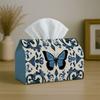 1pc Party Tissue Box,Classic Decorative Elegant,Multifunctional Tissue Holder,Butterfly Damask Pattern,Outdoor Party Supplies, Everyday Desktop Tissu