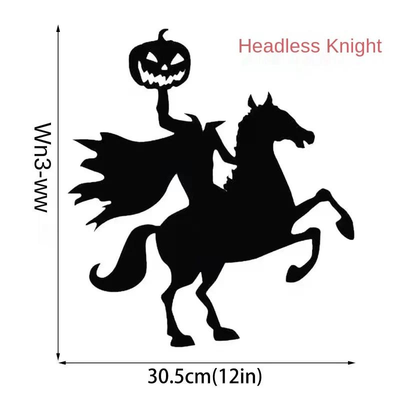 1Pcs Halloween Door Window Decoration Sticker Scary Witch Ghost Horror Party Supplies Window Decoration Static PVC Wall Stickers