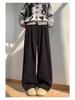 Coffee-Colored Chenille Wide-Leg High-Waisted Pants for Women - Autumn/Winter 2026 Plus Velvet Petite Loose Casual Sweatpants