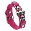Gotisches Totenkopf-Armband für Damen Herren PU-Lederarmband Punk Rock Accessoire Stapelbarer Schmuck für rebellische Looks