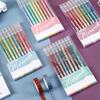 9pcs/set of Retro Morandi Gel Pens 0.6mm School Office Adult Color Books Periodical Drawing Color Graffiti Art Mark Gel Ink Pen