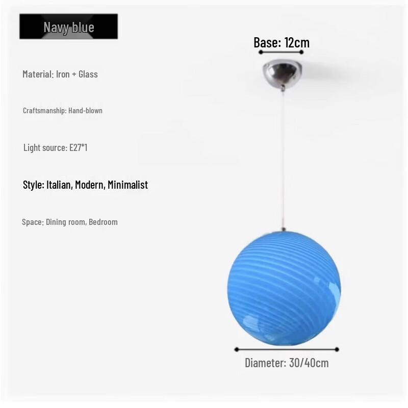 NuFeng Colorful Bubble Glass Pendant Lamp