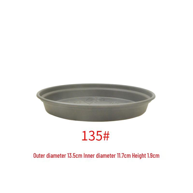 Sun-Resistant Resin Succulent Pot Tray - Deep Round Water Storage Plastic Base
