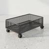 Rolling Storage Cart with Wheels, Metal Mesh Bathroom Organizer Trolley for Laundry Room