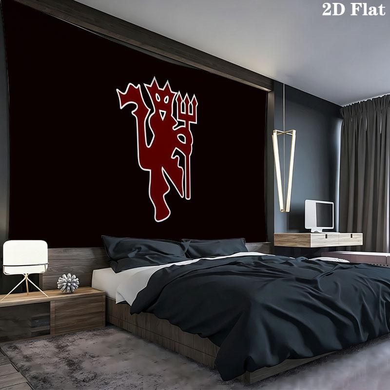 Man Utd Wall tapestry, aesthetic printed fabric blanket, suitable for bedroom, living room, and home decor.