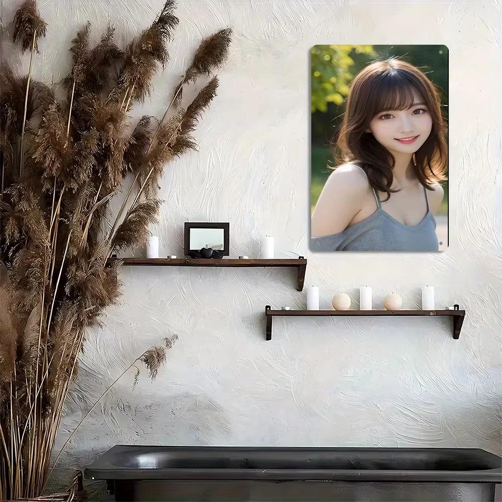 Iron Wall Art Dandelion Girl Vintage Metal Sign Cafe Decor Garage Bar