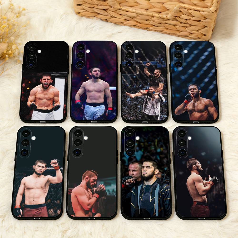 B-Burly I-Islam M-MakhachevS Handyhülle Für Samsung A73,72,71,53,52,51,22,91,80, Weiche Schwarze Hülle