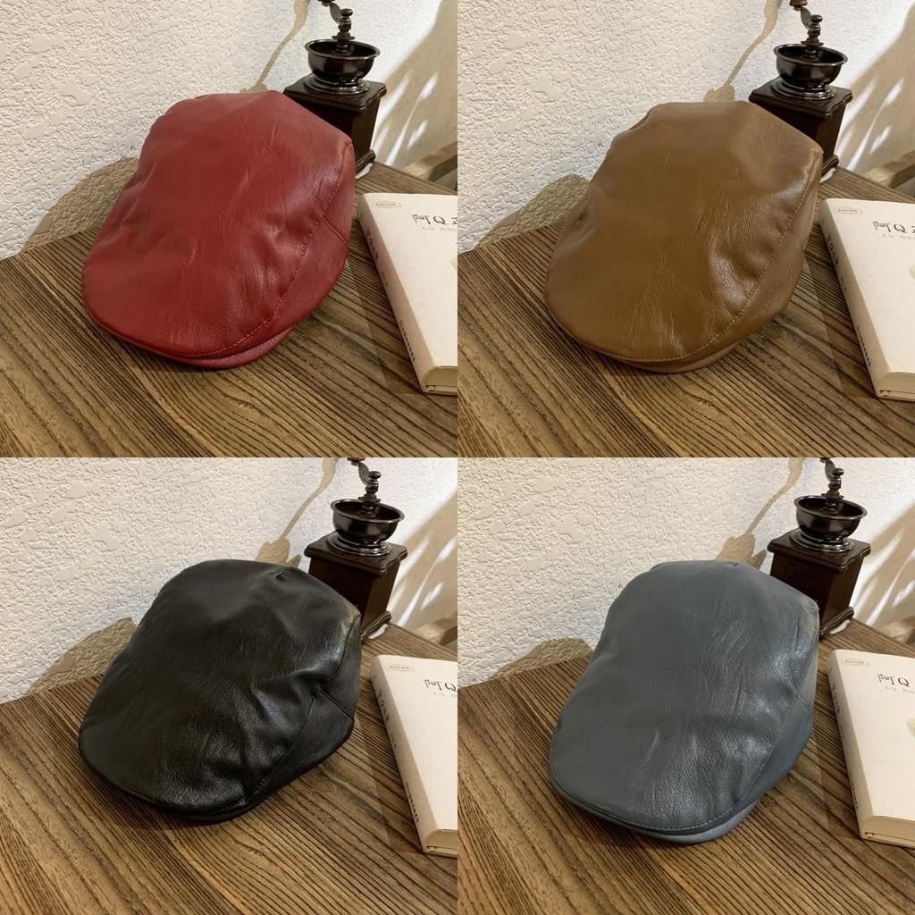 Women Retro Leather Cap With Style And All Weather Functionality